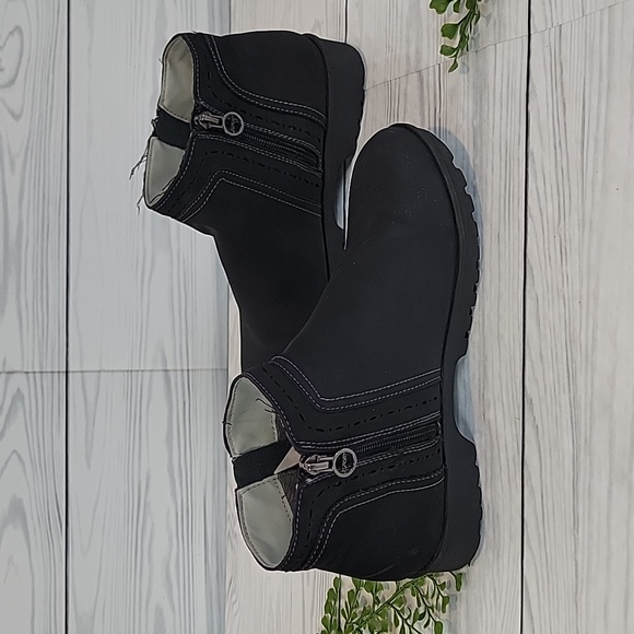 JSport By Jambu Jenna Women's Black Ankle Boots Double Zip Womens Size 8M - Picture 4 of 10